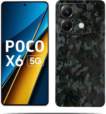 BugguSkin POCO X6 PRO 5G Mobile Skin(Ultra Super dark green Skin With HiighQuality MatteFinish_thanksS)