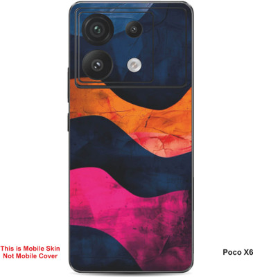 VYBE The Smart Choice Poco X6 Abstract Embossed Mobile Skin(Geyser 1)