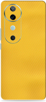SkinoMania vivo V40 5G Ultra Premium Vinyl Mobile Skin (Multicolor) Mobile Skin(yellow CF)