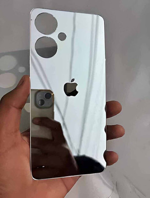 MOKPLZ POCO M6 PLUS 5G BACK PANNEL MIRROR ACRYLIC SHEET Mobile Skin(Silver)
