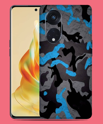 SkinoMania Oppo Reno 8T 5G Mobile Skin(Multicolor Camo_Blue)