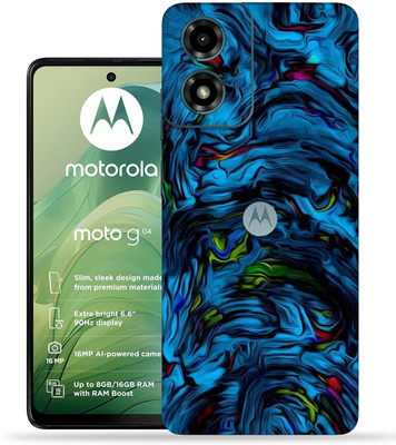 OggyBaba Moto G04 Mobile Skin(Blue Lava)