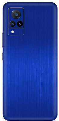 Vcare GadGets Blue Titanium Dark vivo V21 5G Mobile Skin(Blue Titanium Dark)