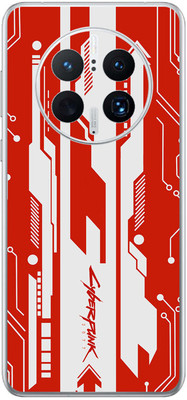 FCS Huawei Mate 50 Pro Printed Back skin Mobile Skin(Cyber Punk Red)