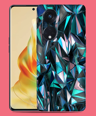 SkinoMania Oppo Reno 8T 5G Mobile Skin(Multicolor polygon-blue)