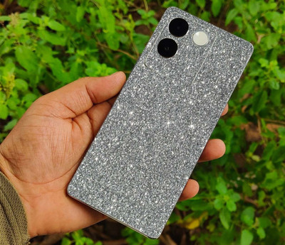 BugguSkin vivo T2 Pro 5G Mobile Skin(Ulltra Super Sparkling Grey Glitter Skin With High Matte Finish., Mobile Skin (Back+Side+Camera))