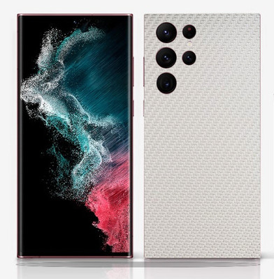 SkinoMania Samsung Galaxy S22 Ultra Mobile Skin(White--CF Mobile skin)