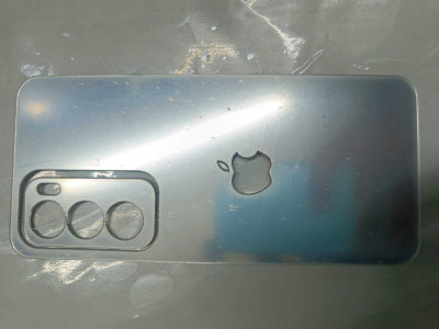 TWUAOP OPPO RENO 12 PRO 5G MIRROR BACK PANNEL ACRYLIC SHEET APPLE Mobile Skin(Silver)