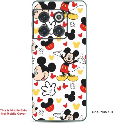 VYBE The Smart Choice One Plus 10T Mickey Mouse Embossed Mobile Skin(Milk White, Black 25)