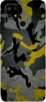 TJ CREATION Xiaomi Redmi 10C Mobile Skin(Ultra Super Camouflage Yellow Skin With High Matte Finish.)