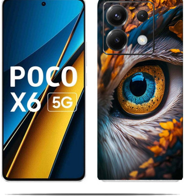 BugguSkin POCO X6 5G Mobile Skin(Ultra Super Peacock ColourSkin With HiighQuality MatteFinish_thanks)