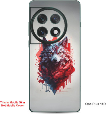 VYBE The Smart Choice One Plus 11R Wolf Embossed Mobile Skin(Moon Mist 33)