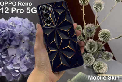 BugguSkin OPPO Reno 12 Pro 5G Mobile Skin(Ulltra Super Thunderstm Black Abstract Skin With High Matte Finish., Mobile Skin (Back+Side+Camera))