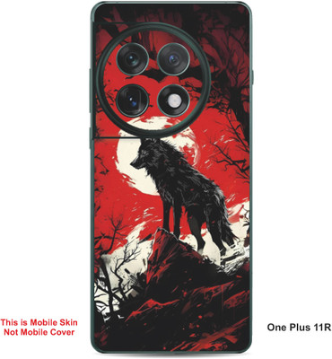 VYBE The Smart Choice One Plus 11R Wolf Embossed Mobile Skin(Persian Red 33)