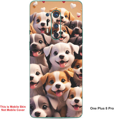 VYBE The Smart Choice One Plus 8 Pro Dog Embossed Mobile Skin(Desert Sand 24)