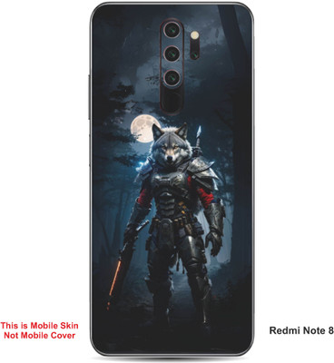 VYBE The Smart Choice Redmi Note 8 Wolf Embossed Mobile Skin(Faded Blue 15)