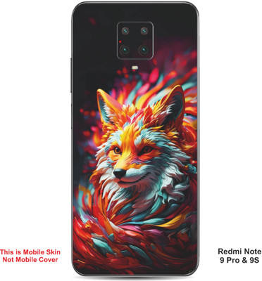 VYBE The Smart Choice Redmi Note 9S Wolf Embossed Mobile Skin(Bee Yellow 17)