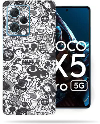 Skinex Xiaomi Poco X5 Pro 5G Pro 5G, Doodle Art Mobile Skin(Multicolor Mobile Skin With camera protector (Back + Camera + Side))