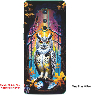 VYBE The Smart Choice One Plus 8 Pro Owl Embossed Mobile Skin(Golden Brown 24)