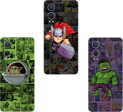 SKINFACTORY ONEPLUS NORD N20 5G(PACK OF 3)Camera&Back Protector Premium Vinyl Mobile Skin(Multicolor)
