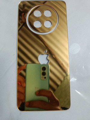 TWUAOP REALME 13 PRO PLUS 5G ACRYLIC MIRROR BACK PANNEL Mobile Skin(Gold)