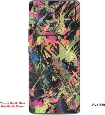 VYBE The Smart Choice Vivo X80 Abstract Embossed Mobile Skin(Ball Blue 14)