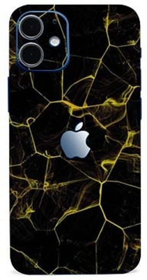 TJ CREATION Apple iPhone 12 Mobile Skin(Superr Dark Black Skin With HiighQuality Matte Finish...to)