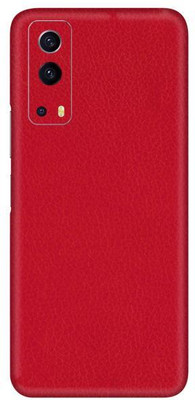 Vcare GadGets Red Leather vivo i QOO Z3 5G Mobile Skin(Red Leather)