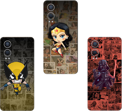 wrap craft ONEPLUS 9RT COMBO(PACK OF 3)Camera&Back Protector Premium Vinyl Mobile Skin(Multicolor)
