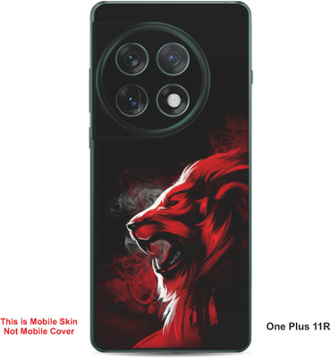 VYBE The Smart Choice One Plus 11R Wolf Embossed Mobile Skin(Red & Black 33)