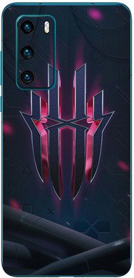 FCS Huawei P40 4G Printed Back skin Mobile Skin(Nubia Red Texture)