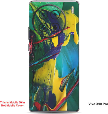VYBE The Smart Choice Vivo X90 Pro Art Embossed Mobile Skin(Blue lvy 17)
