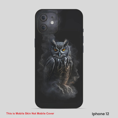 VYBE The Smart Choice iPhone 12 Owl Embossed Mobile Skin(Iridium 10)