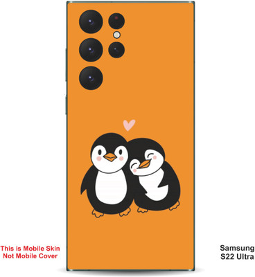 VYBE The Smart Choice Samsung S22 Ultra Penguin Embossed Mobile Skin(Fire Orange 9)