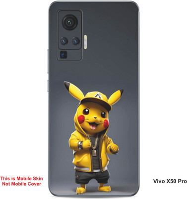 VYBE The Smart Choice Vivo X50 Pro Pokemon Embossed Mobile Skin(Banana Yellow B8)