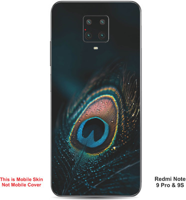 VYBE The Smart Choice Redmi Note 9S Peacock Embossed Mobile Skin(Nile Blue 17)