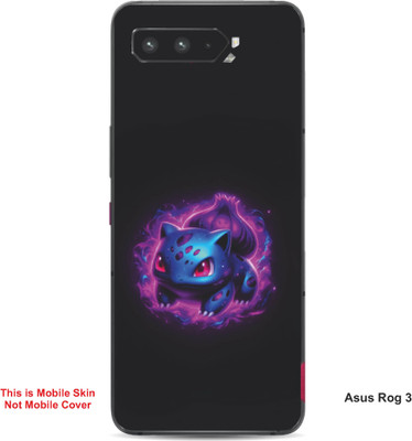 VYBE The Smart Choice Asus Rog 3 Bulbasaur Pokemon Embossed Mobile Skin(Warm Purple A5)