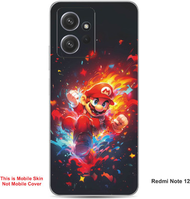 VYBE The Smart Choice Redmi Note 12 Super Mario Embossed Mobile Skin(Lava Red A1)