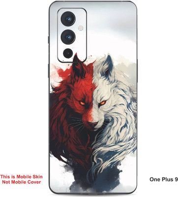 VYBE The Smart Choice One Plus 9 Wolf Embossed Mobile Skin(Light Grey 25)