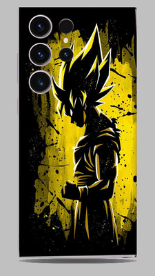 SkinoMania Samsung Galaxy S23 ultra Mobile Skin(Goku-Yellow Multicolor Mobile skin)