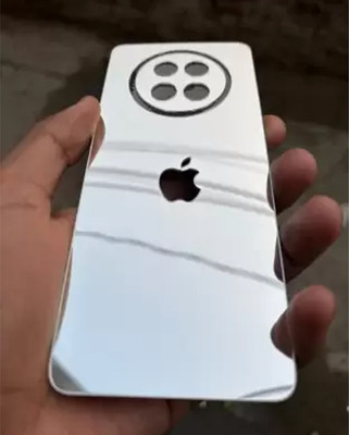 Mokteck POCO C75 5G Silver Mirror Finish Back Panel Mobile Skin(Silver)