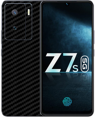 candeal mart vivo iQOO Z7s 5G Back skin sticker / Vinyl wrap / Protective film Mobile Skin(Carbon Fiber 3D , Black)