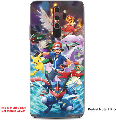 VYBE The Smart Choice Redmi Note 8 Pro Pokemon Embossed Mobile Skin(MultiColour A1)