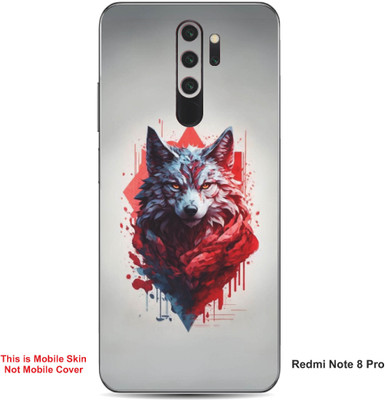 VYBE The Smart Choice Redmi Note 8 Pro Wolf Embossed Mobile Skin(Moon Mist 14)