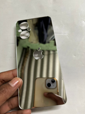 TWUAOP OPPO F21 PRO 5G MIRROR BACK PANNEL ACRYLIC SHEET Mobile Skin(Silver)
