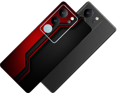 Pochanki Vivo V29 Pro Mobile Skin(Red Pattren Back Skin Multicolor)