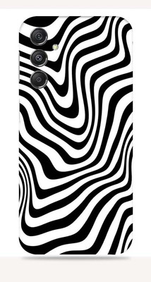 SkinoMania SAMSUNG Galaxy M34 5G Mobile Skin(Waves Black AND White)