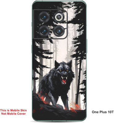 VYBE The Smart Choice One Plus 10T Wolf Embossed Mobile Skin(Carbon Grey 31)