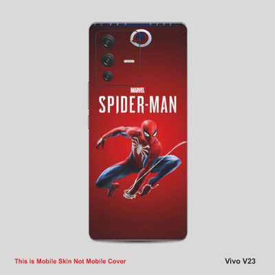 VYBE The Smart Choice Vivo V23 Spiderman Mobile Skin Mobile Skin(Red Brown A34)