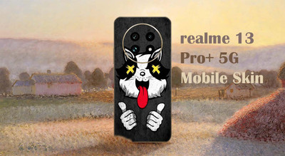 BugguSkin Realme 13 pro 5G Mobile Skin(Ulltra Superr Crazy Cat Skin With High Matte Finish., Mobile Skin (Back+Side+Camera))